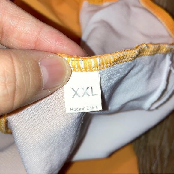 Women's Yellow Off Shoulder Ruffle One Piece Swimsuit Bodysuit Size XXL - Picture 11 of 12